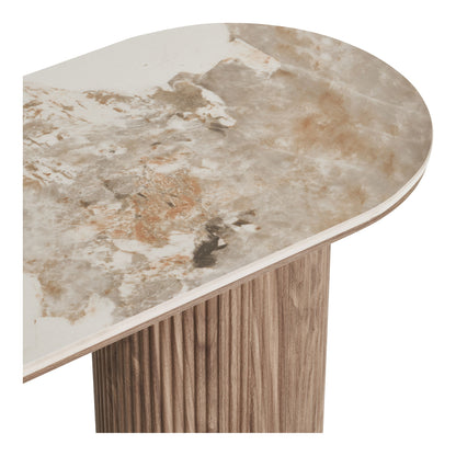  Consola cu blat ceramic, alb/maro, detaliu