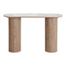 Consola Athens cu blat ceramic, alb/maro 40x120x78 cm