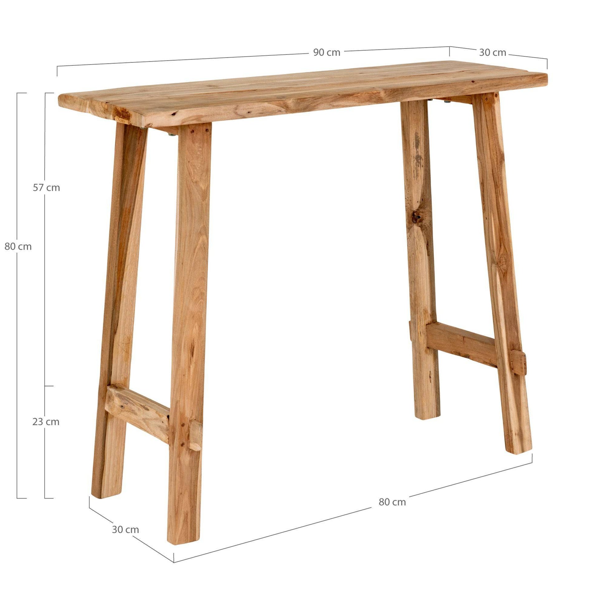  Consola din tec, natur 