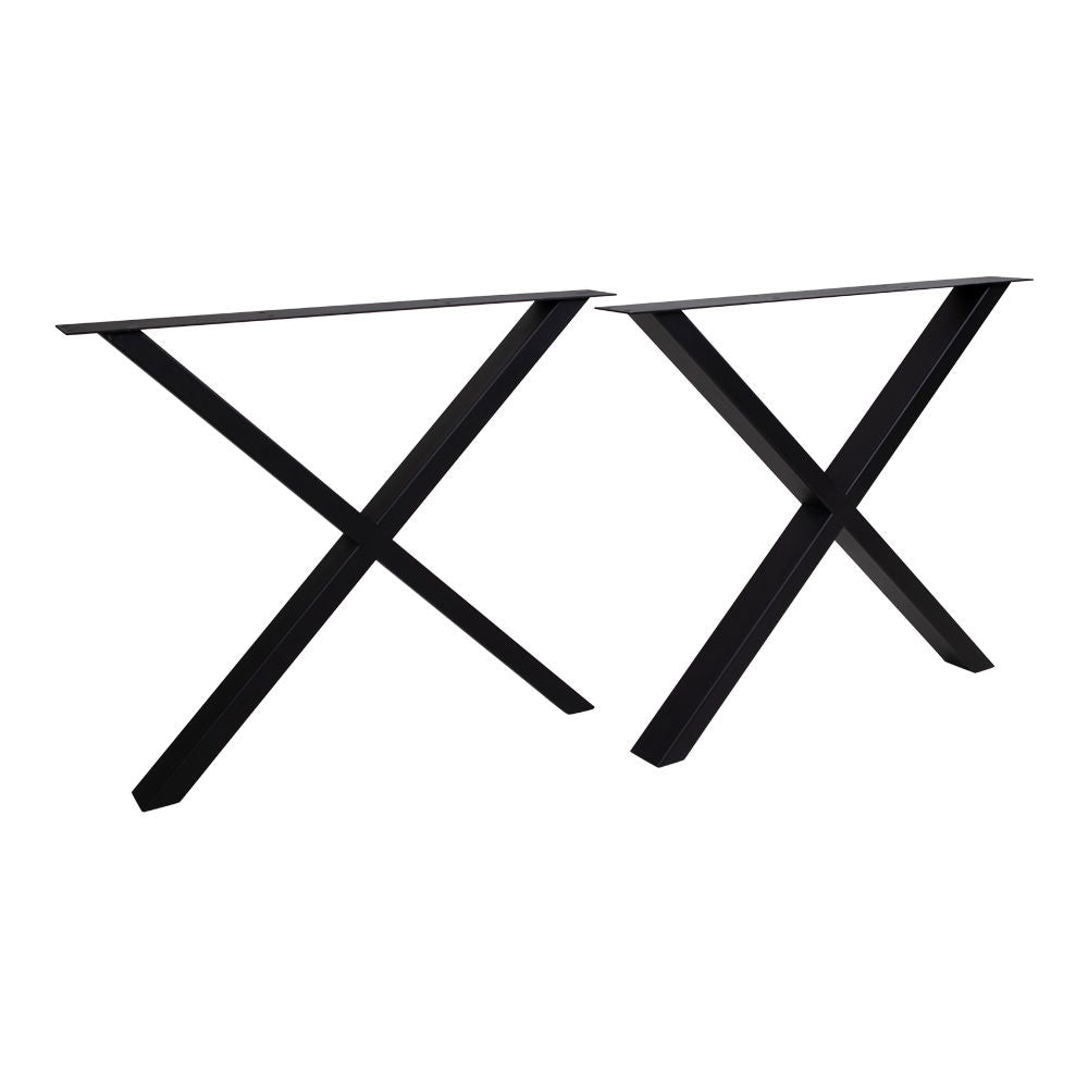  Picioare pentru masa de dining neagra, design in X