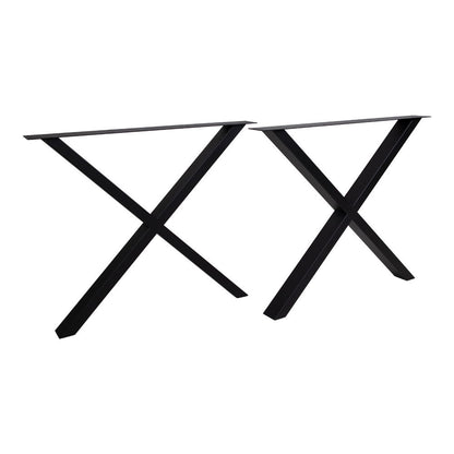  Picioare pentru masa de dining neagra, design in X