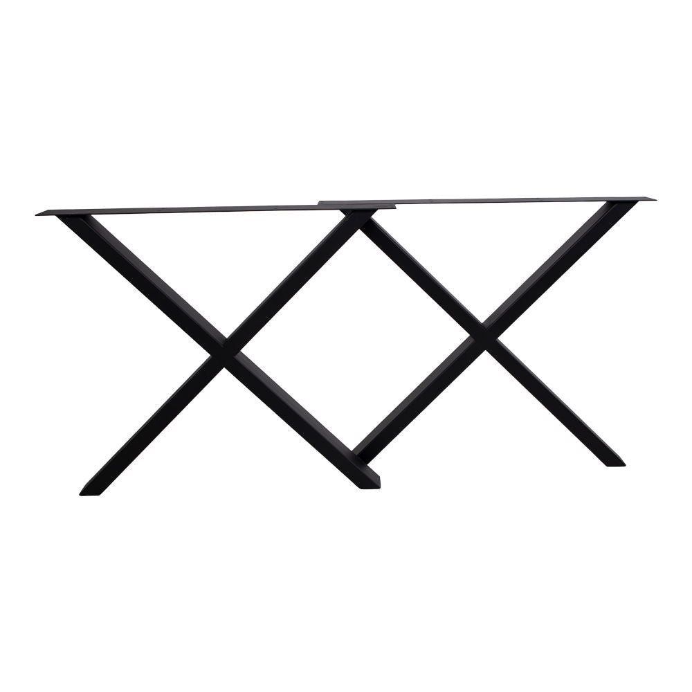  Picioare pentru masa de dining neagra, design in X