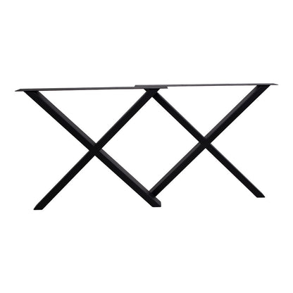  Picioare pentru masa de dining neagra, design in X