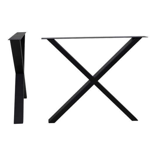  Picioare pentru masa de dining neagra, design in X