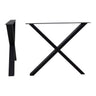 Picioare Nimes pentru masa de dining neagra, design in X, 8x86x70,8 cm