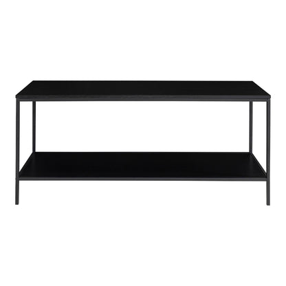 Comoda TV cu 2 rafturi, negru, rama neagra