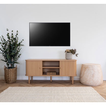 Comoda TV cu 2 usi, natur, in living