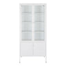 Vitrina Brisbane cu 4 usi, din otel alb 80x35x180 cm