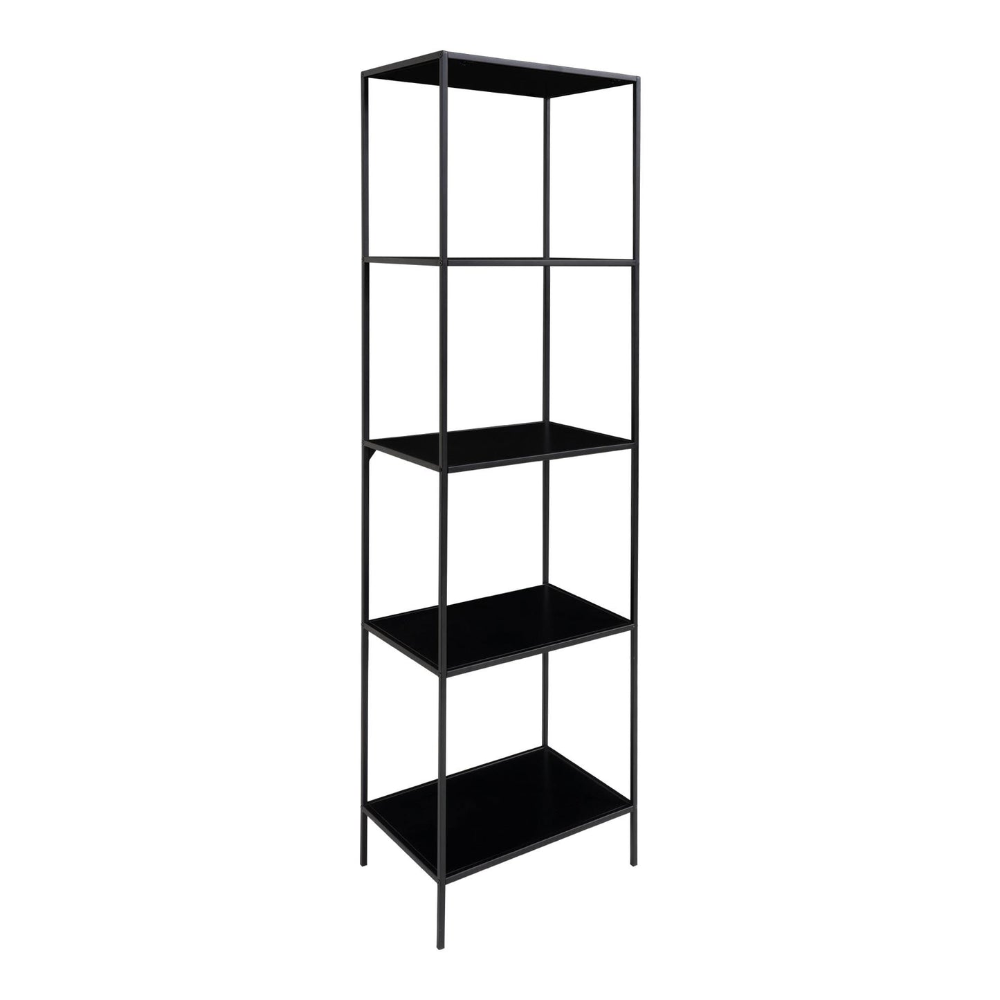 Etajera cu 5 rafturi, negru, rama neagra