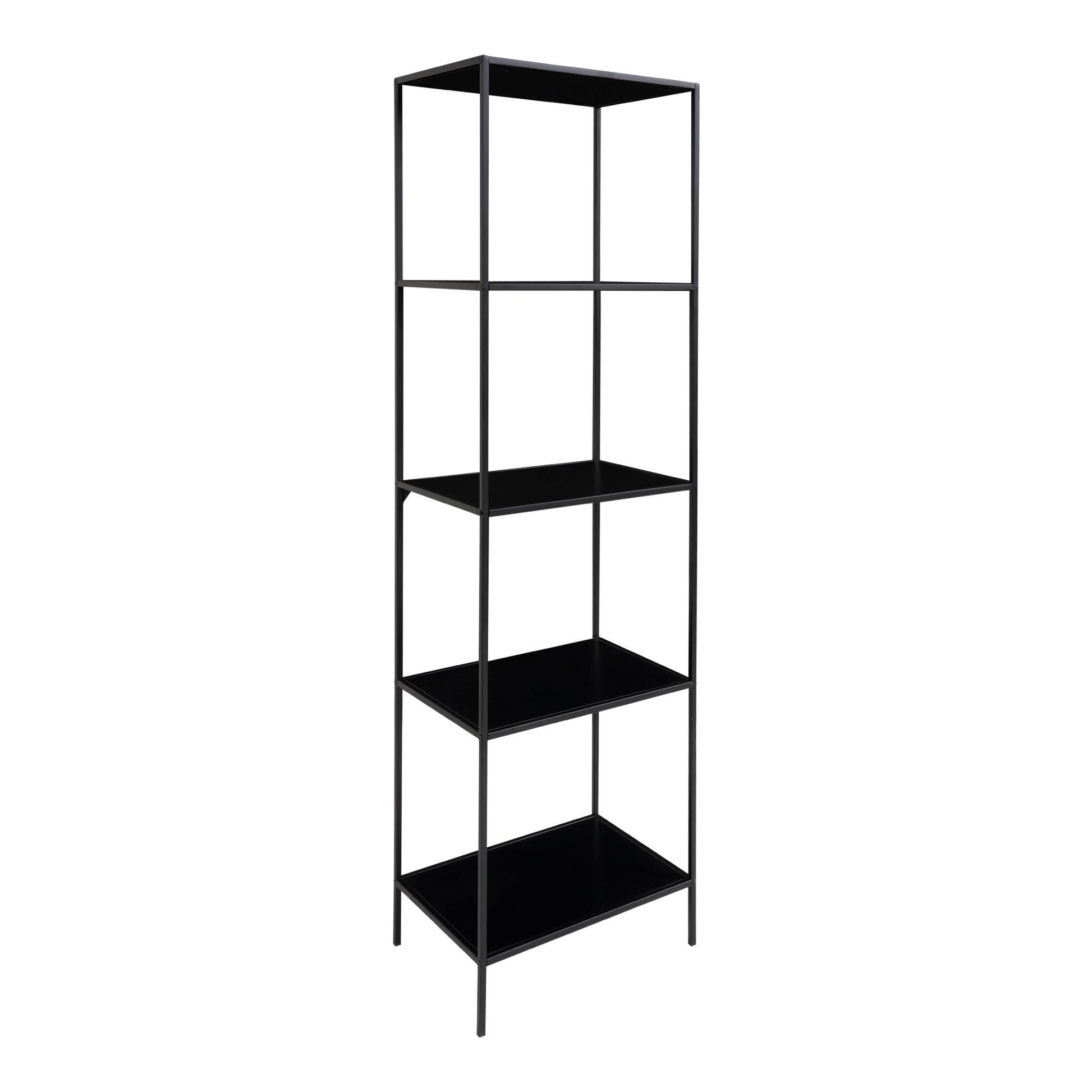 Etajera cu 5 rafturi, negru, rama neagra