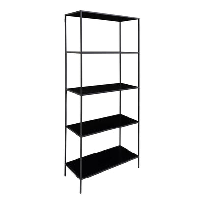 Etajera cu 5 rafturi, metal, negru