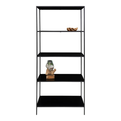Etajera cu 5 rafturi, metal, negru