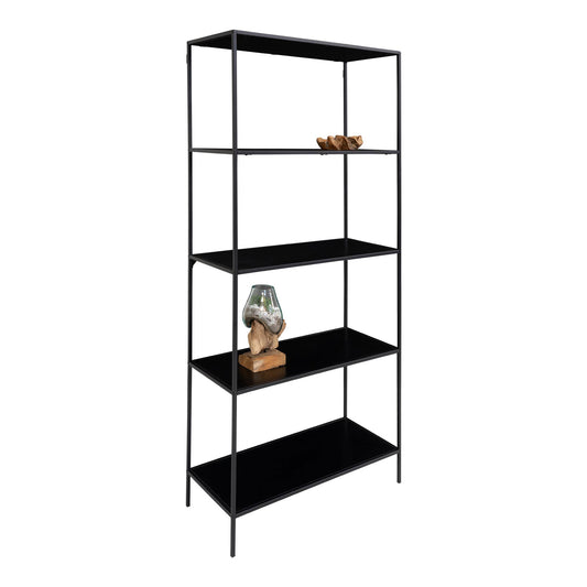 Etajera cu 5 rafturi, metal, negru