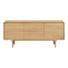 Comoda din stejar natur Darwin  180x45x75 cm