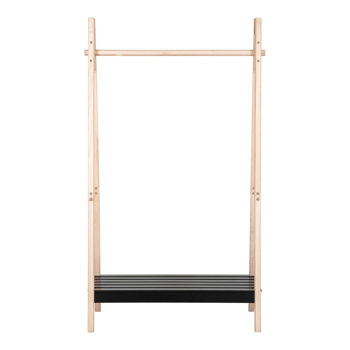  Suport pentru haine din MDF/paulownia, natur/negru