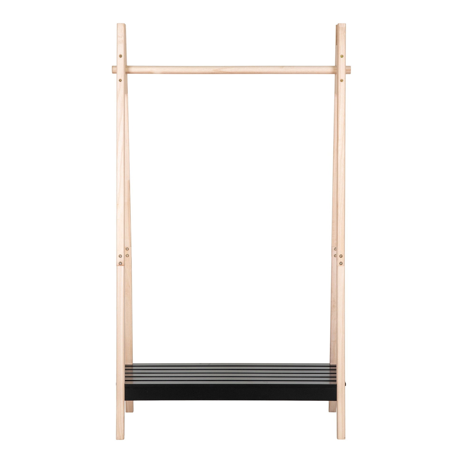  Suport pentru haine din MDF/paulownia, natur/negru