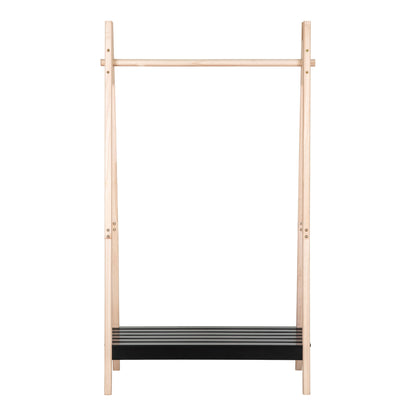  Suport pentru haine din MDF/paulownia, natur/negru