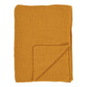 Patura decorativa Santos din bumbac reciclat, ocru 130x170 cm