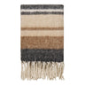 Pled din mix de lana, negru/maro Carmel 130x170 cm