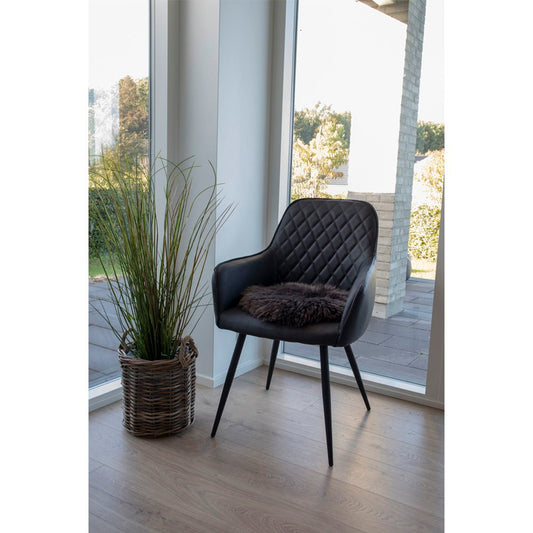 Sezut din blana de miel maro ø35 cm