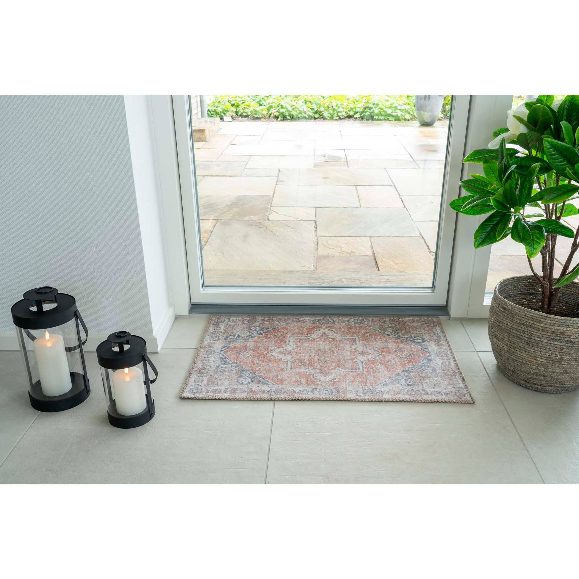 Covoras de usa portocaliu/albastru