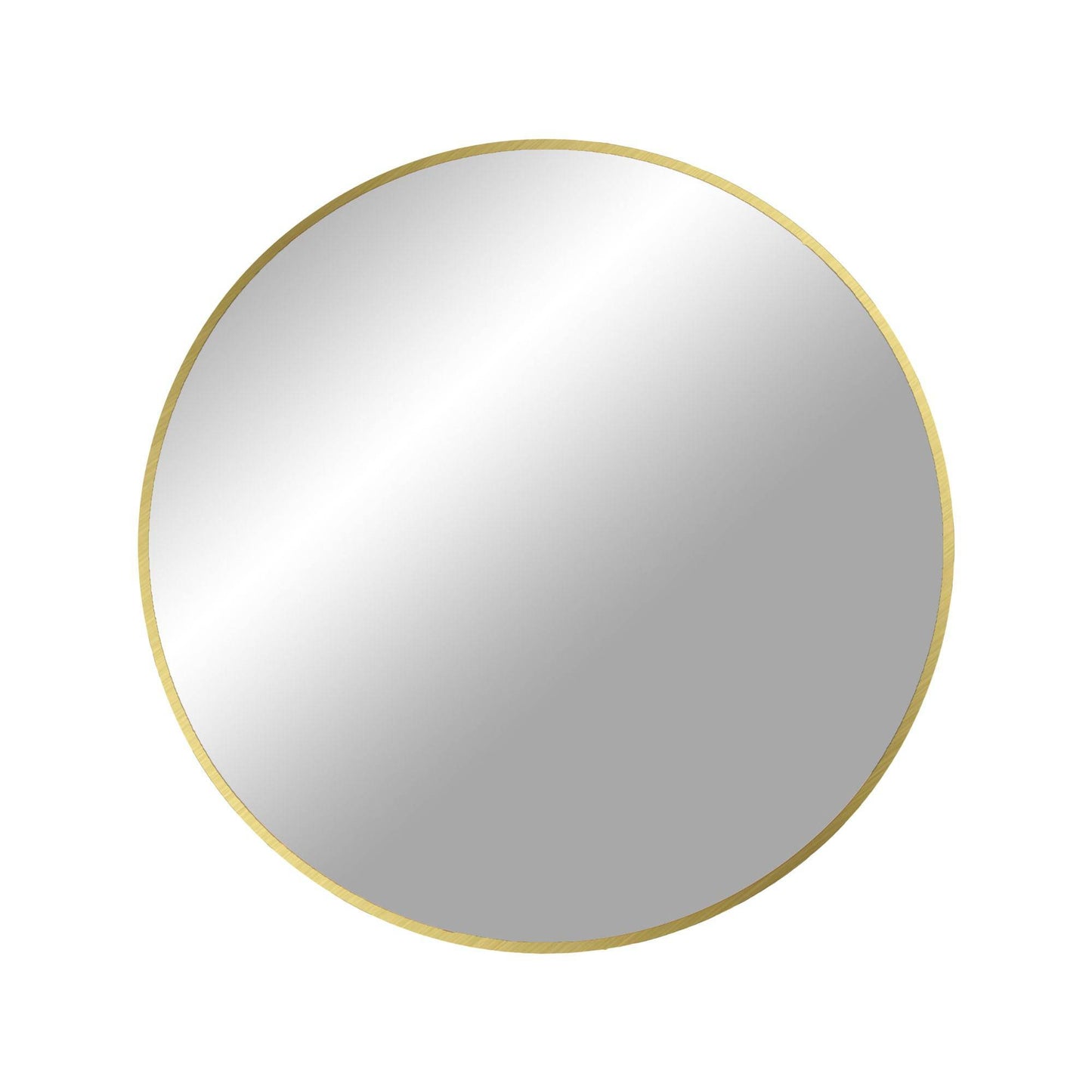 Oglinda cu rama din aluminiu, cu aspect de alama