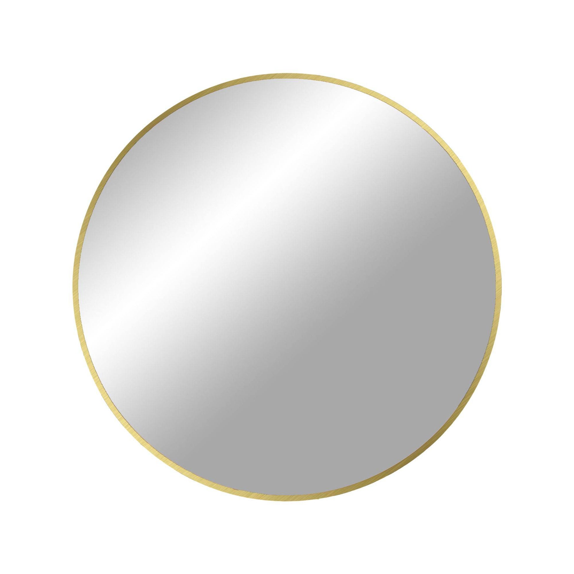 Oglinda cu rama din aluminiu, cu aspect de alama
