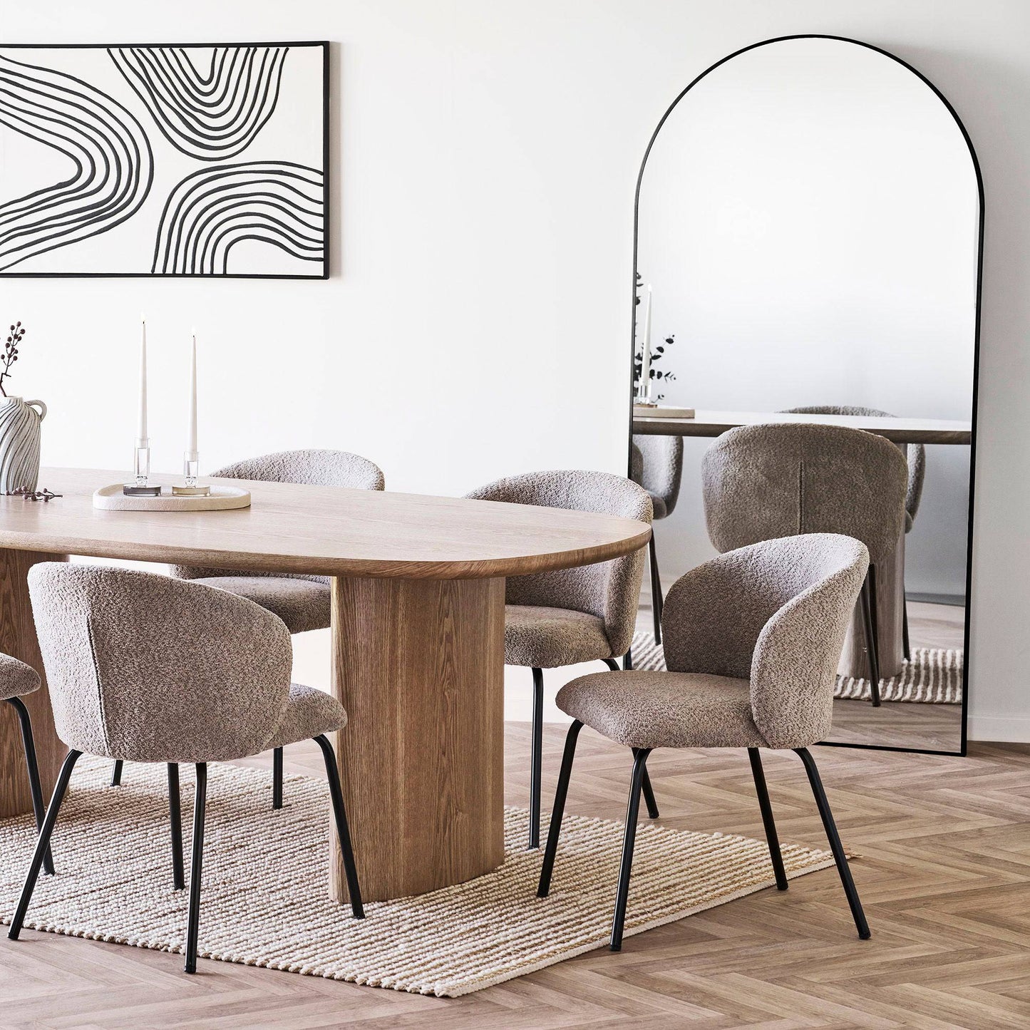 Oglinda din aluminiu negru