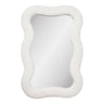 Oglinda cu rama textila din teddy alb Bosaro 80x54 cm