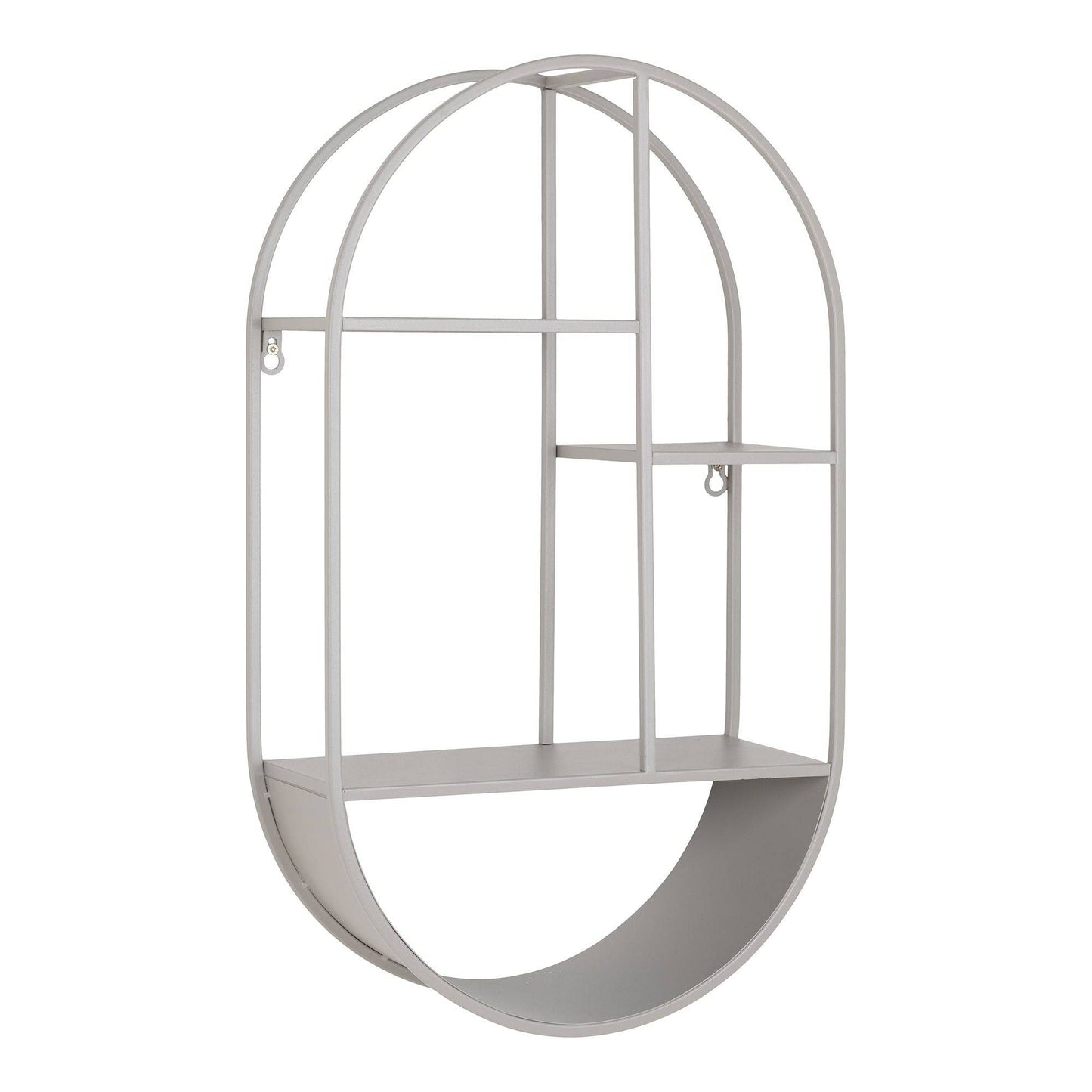 Raft suspendat, oval, din otel gri 
