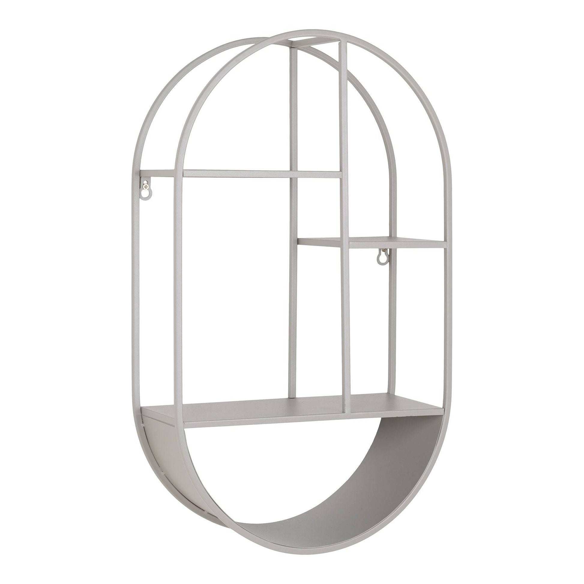 Raft suspendat, oval, din otel gri 