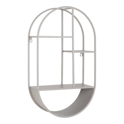 Raft suspendat, oval, din otel gri 
