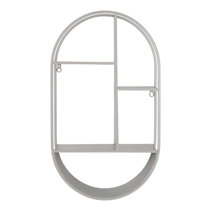 Raft suspendat, oval, din otel gri 