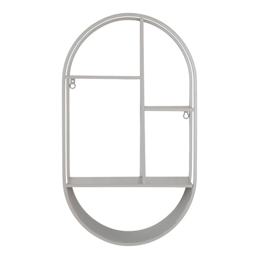 Raft suspendat, oval, din otel gri 