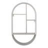 Raft suspendat oval din otel gri Feira 35x15x60 cm