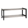 Suport pentru pantofi Padova din lemn/otel, 2 rafturi, negru 78x34 cm