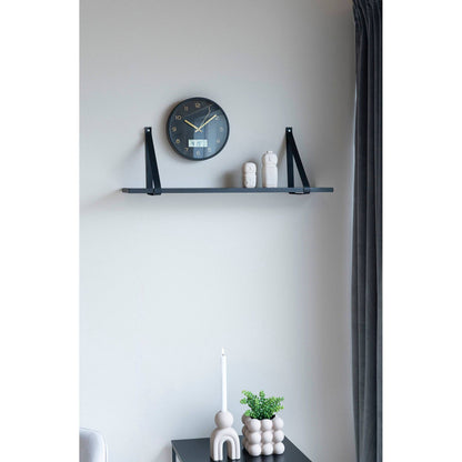 Raft negru, curele din piele neagra