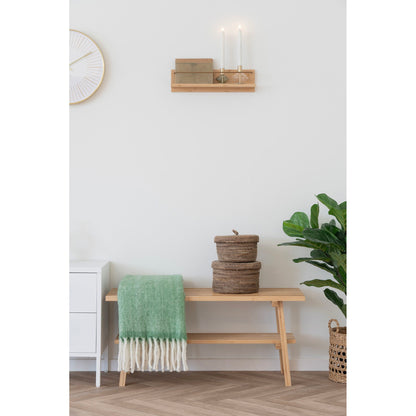 Raft suspendat din bambus, natur, in living scandinav