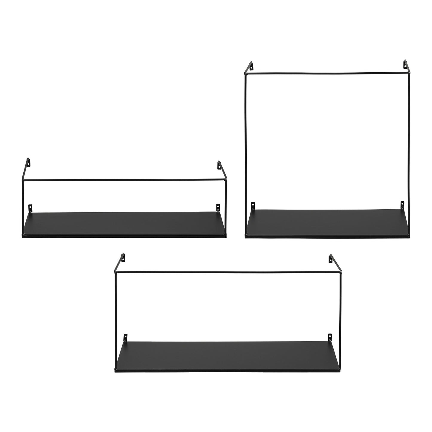 Raft suspendat din otel negru set de 3