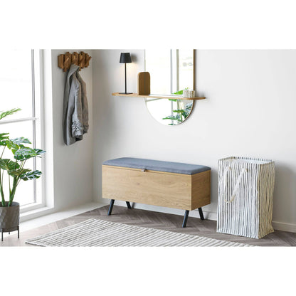Cos de rufe, textil, bej/negru , in living
