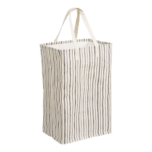 Cos de rufe, textil, bej/negru 