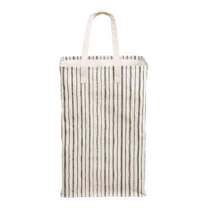 Cos de rufe, textil, bej/negru 