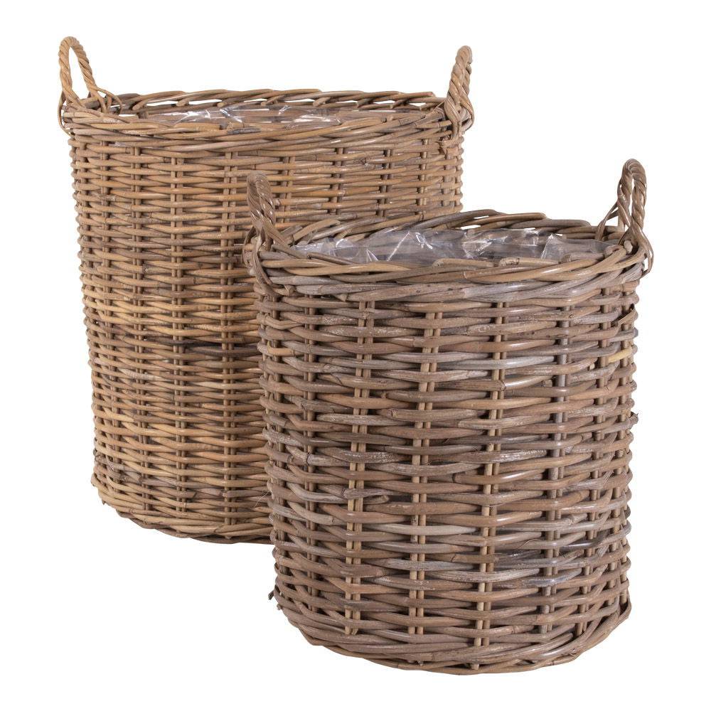 cos din ratan kubu, natur set de 2