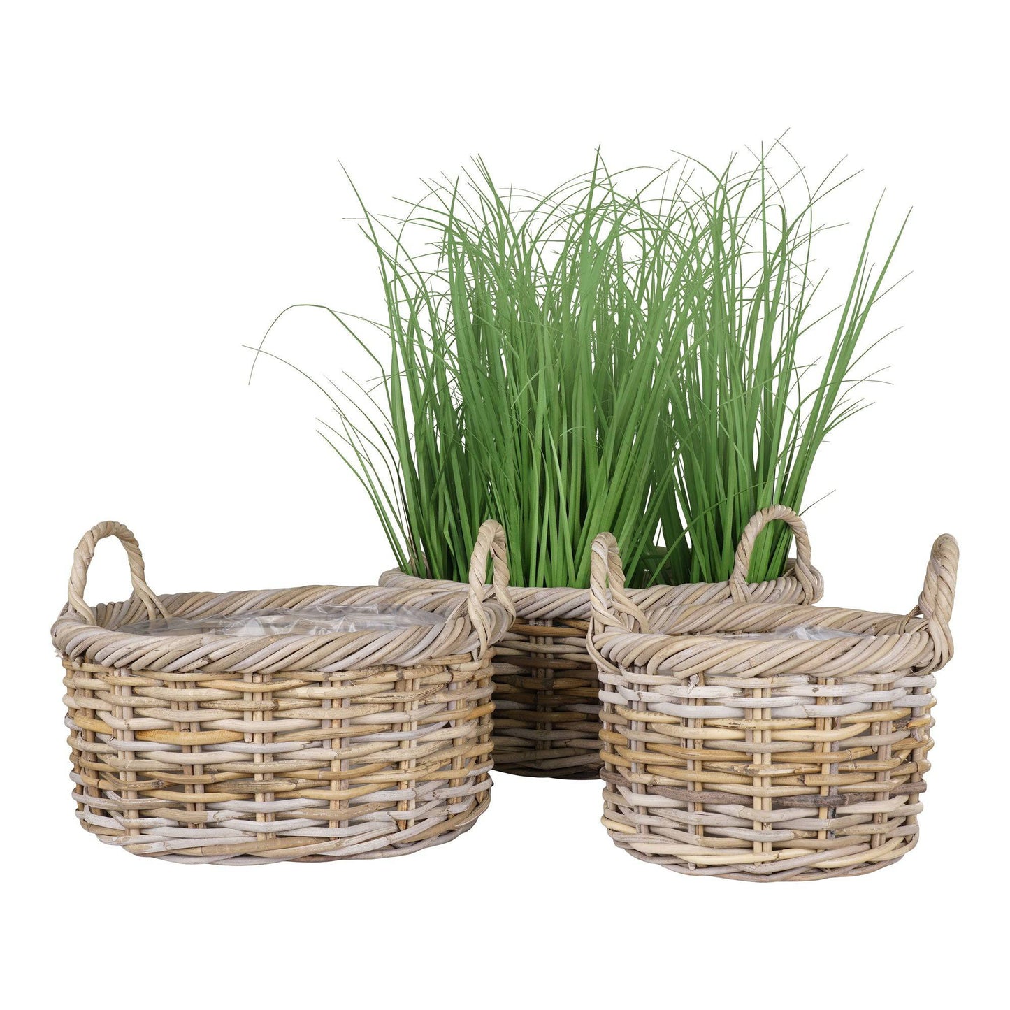 cos din ratan kubu, natur set de 3