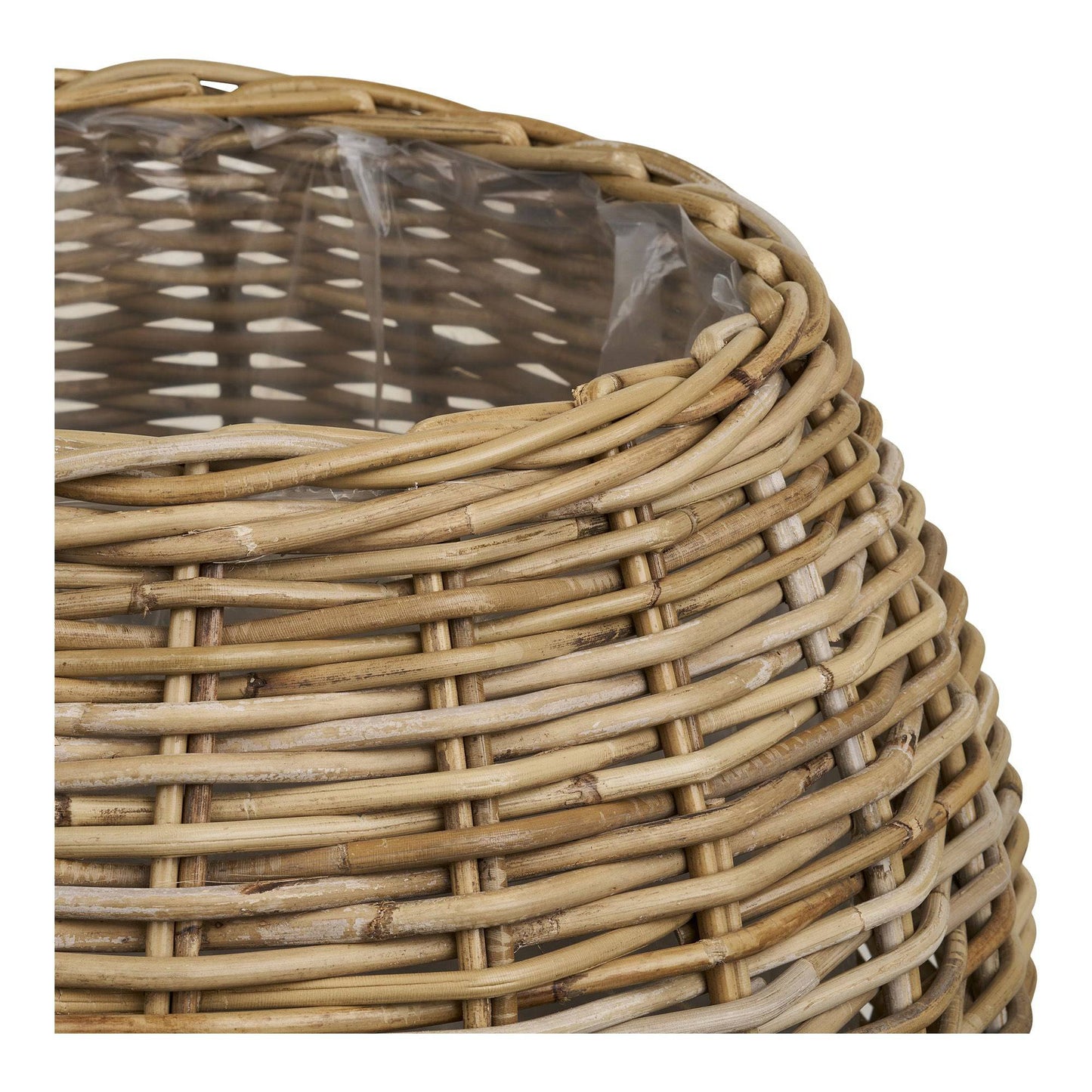 Cos din ratan kubu, natur, set de 2, detaliu