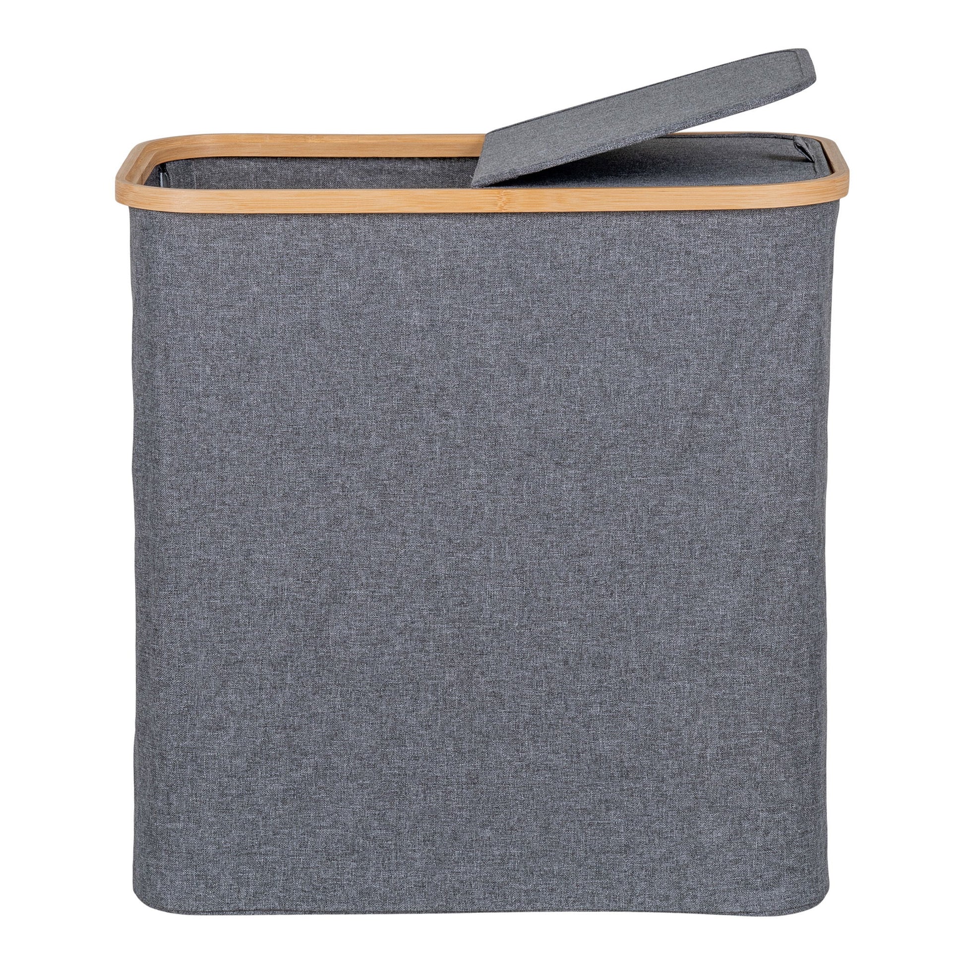  Cos de rufe din bambus/textile, gri inchis 