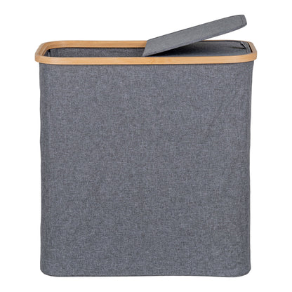  Cos de rufe din bambus/textile, gri inchis 
