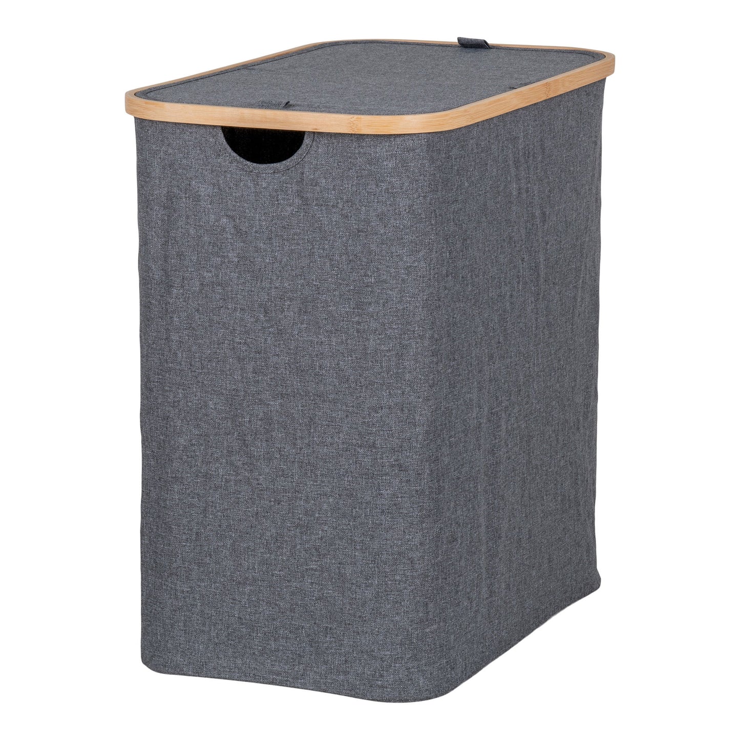  Cos de rufe din bambus/textile, gri inchis 