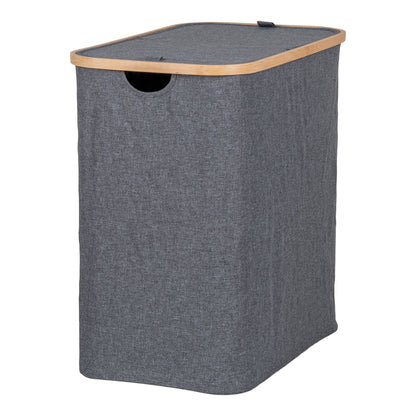  Cos de rufe din bambus/textile, gri inchis 
