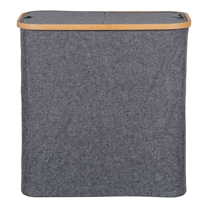  Cos de rufe din bambus/textile, gri inchis 